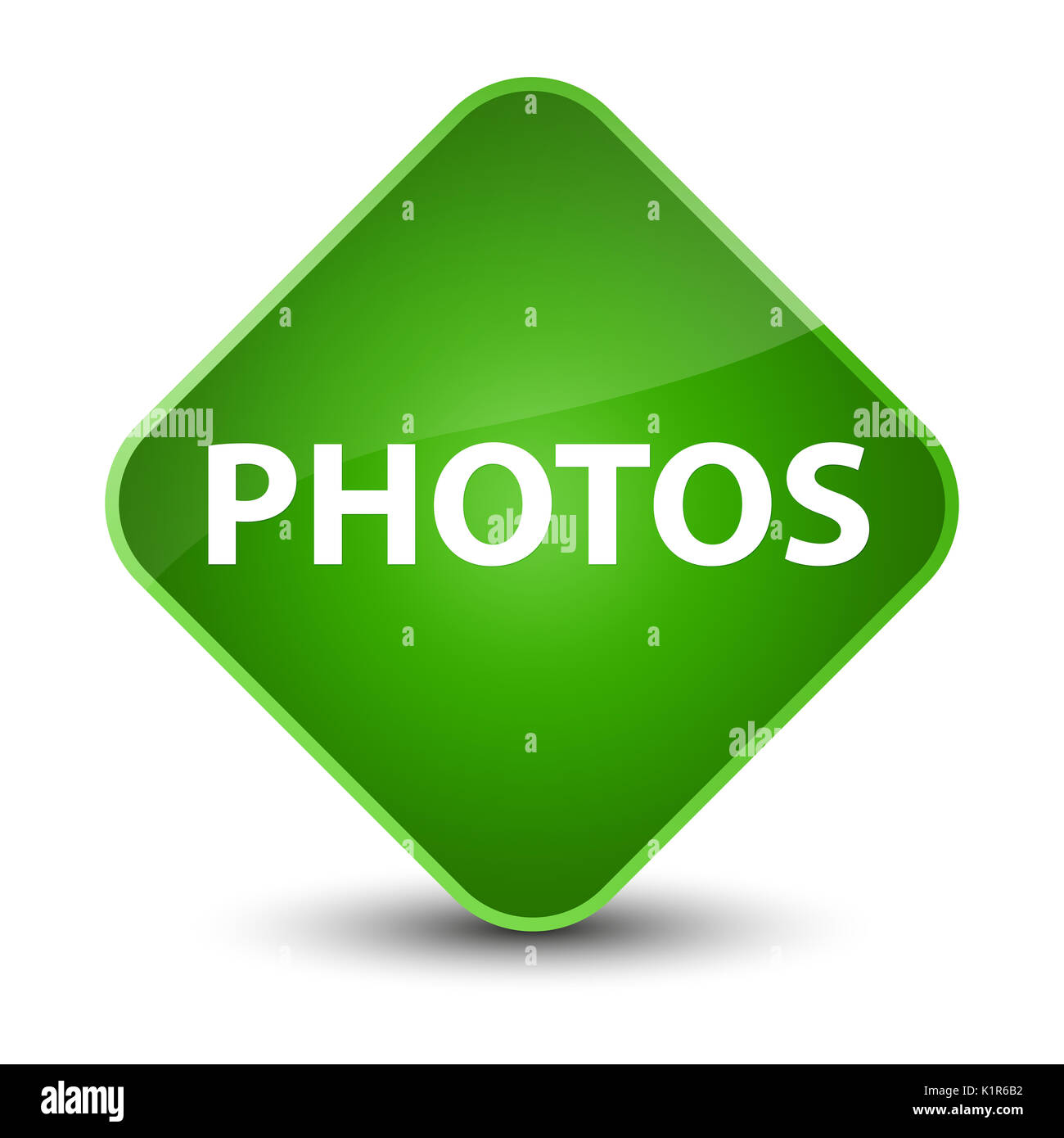 Foto isolate su elegante diamante verde pulsante illustrazione astratta Foto Stock