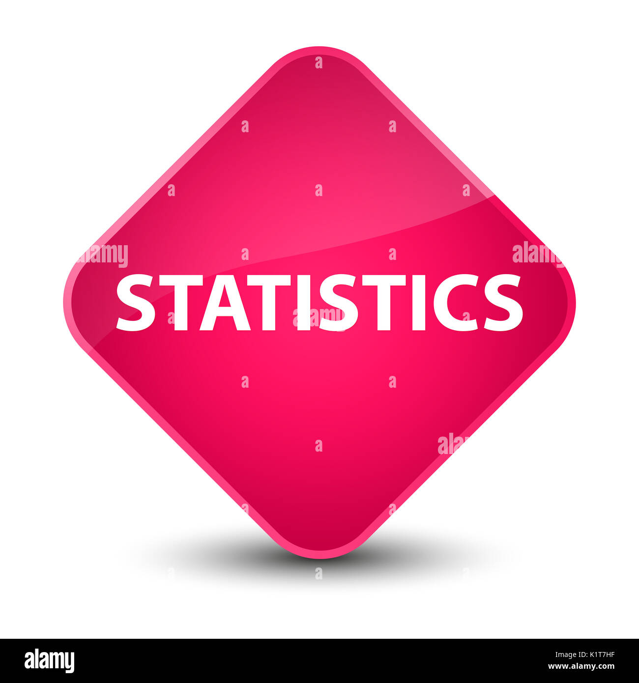 Statistiche isolati su elegante diamante rosa pulsante illustrazione astratta Foto Stock