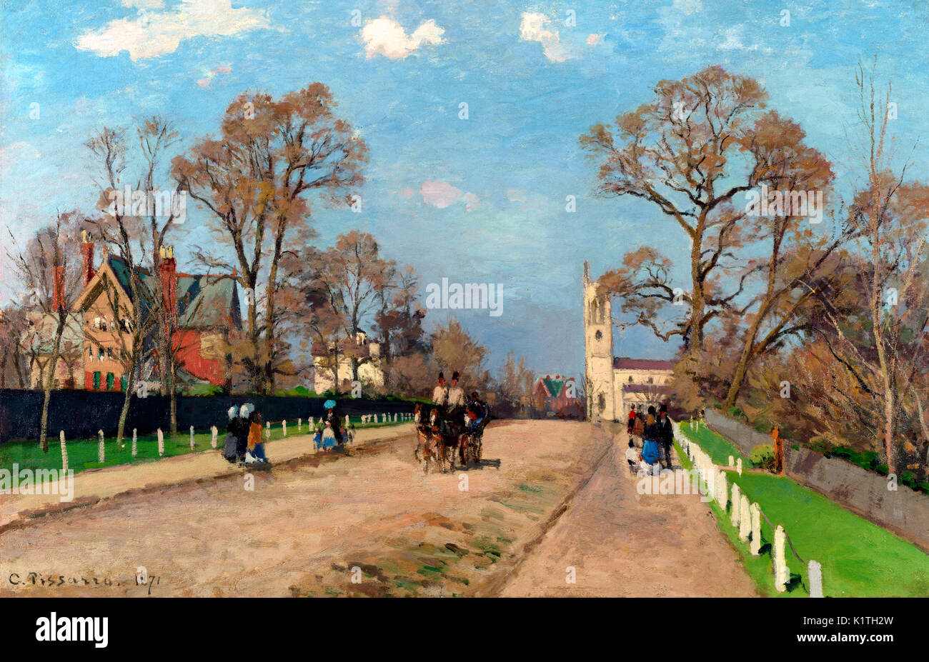 La Avenue, Sydenham, 1871 - Camille Pissarro Foto Stock