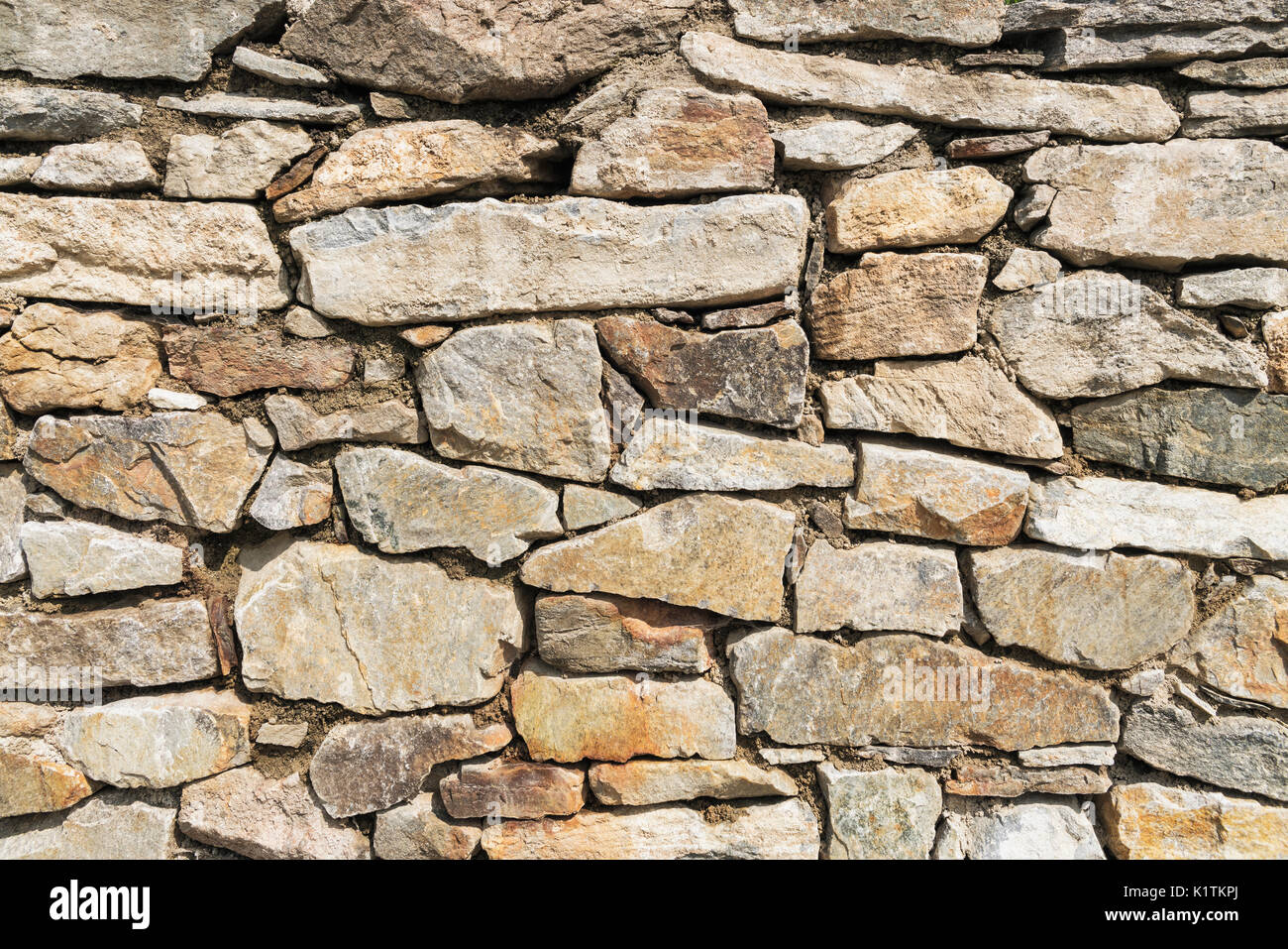 Dettagli di un muro di macerie Foto Stock