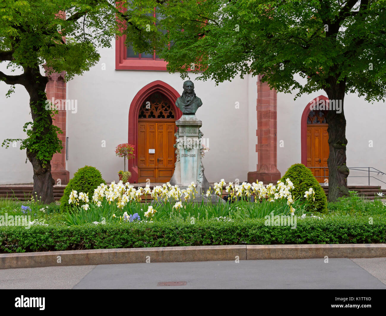 Memoriale di J.P. Hebel a Peterskirche, Basilea, Svizzera Foto Stock