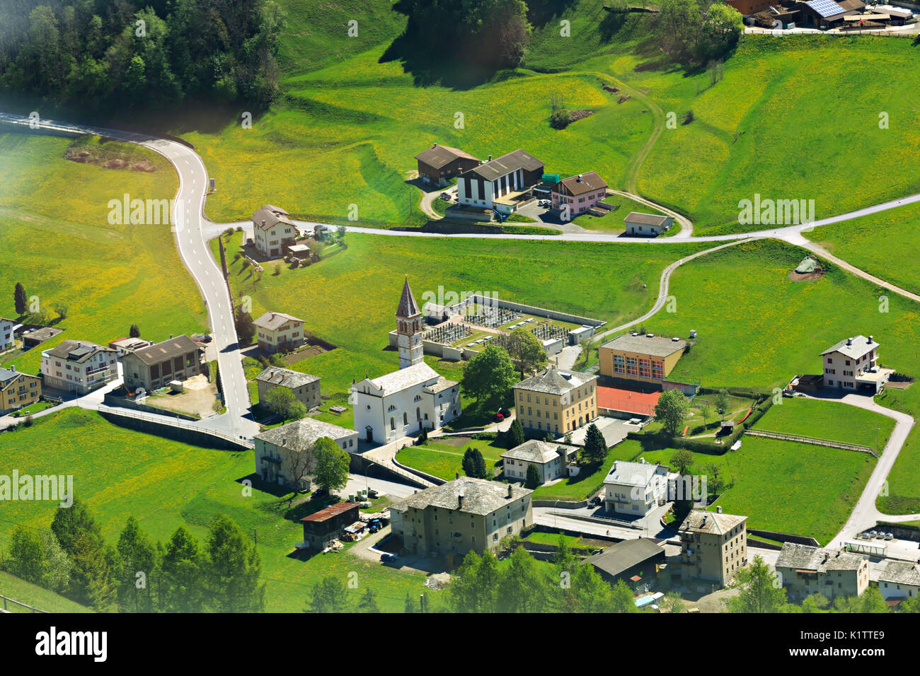 Val Poschiavo, Bernina Express, Svizzera Foto Stock
