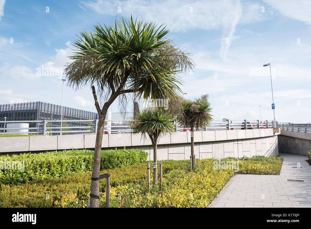 London Heathrow Airport Road di slittamento Foto Stock