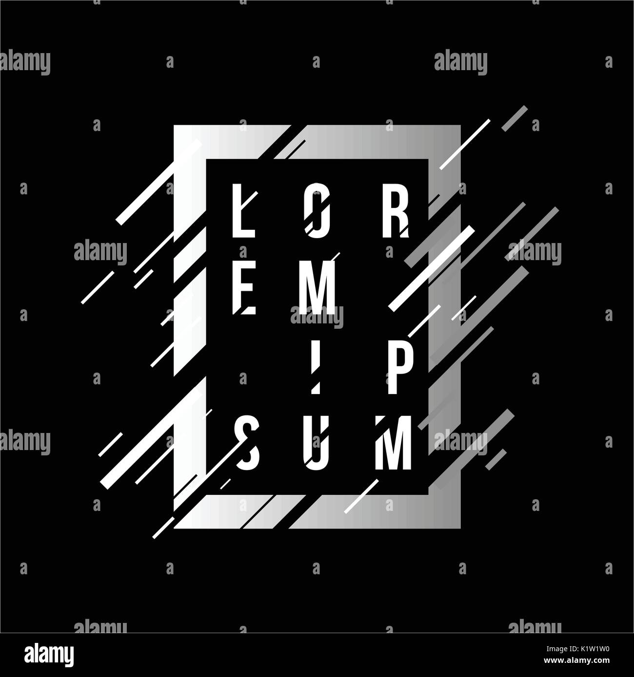 Cornice grafica d'arte. elegante elemento geometrico per biglietti da visita, carte regalo, volantini brochure. illustrazione vettoriale. Illustrazione Vettoriale