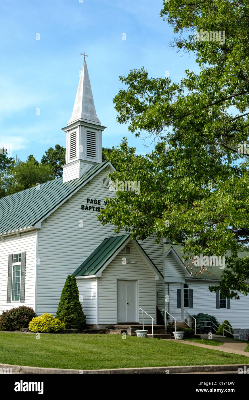 Pagina Valle Chiesa Battista, Highway 340 Nord, Luray, Virginia Foto Stock