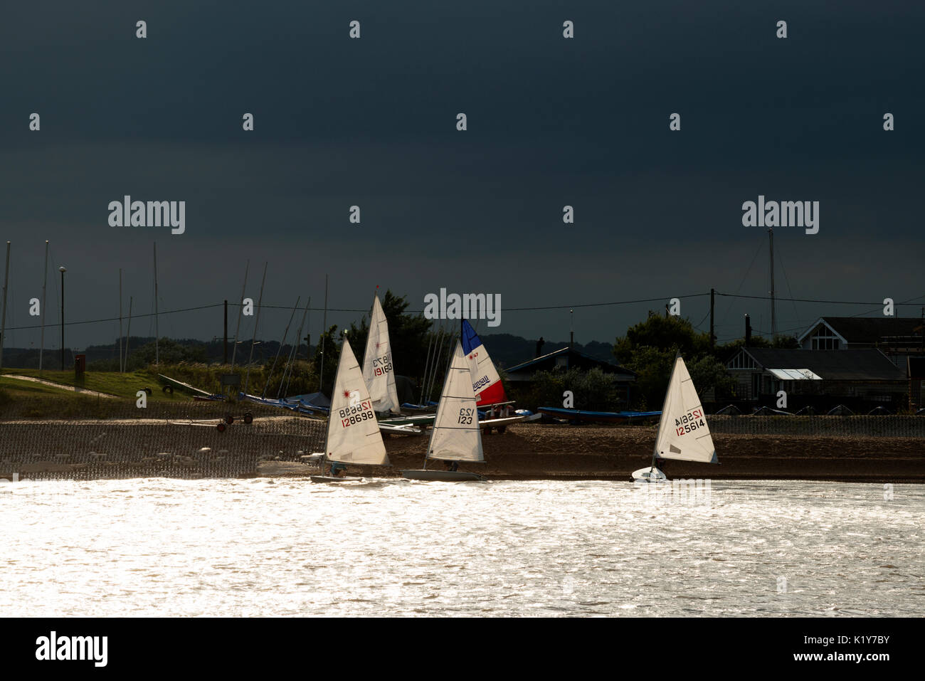 Felixstowe Ferry Sailing Club, Suffolk, Inghilterra. Foto Stock