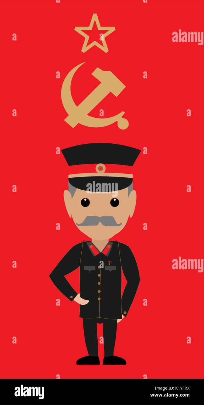 Joseph Stalin personaggio dei fumetti Illustrazione Vettoriale