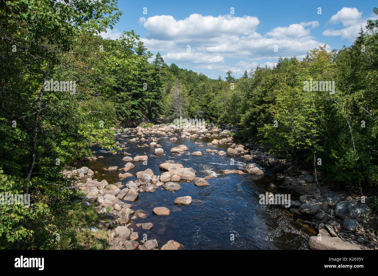 Il fiume AuSable in Wilminton NY Foto Stock