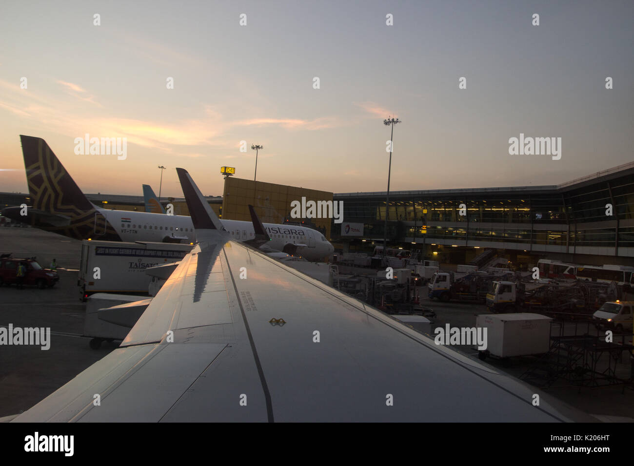 Aeromobili a Mumbai airport Foto Stock