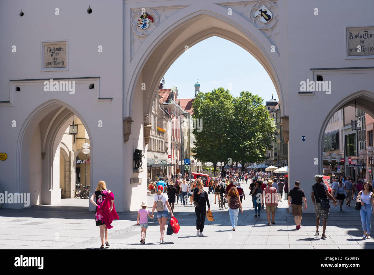 Karls gate, Karlsplatz, il centro storico di Monaco di Baviera, Baviera, Baviera, Germania Foto Stock