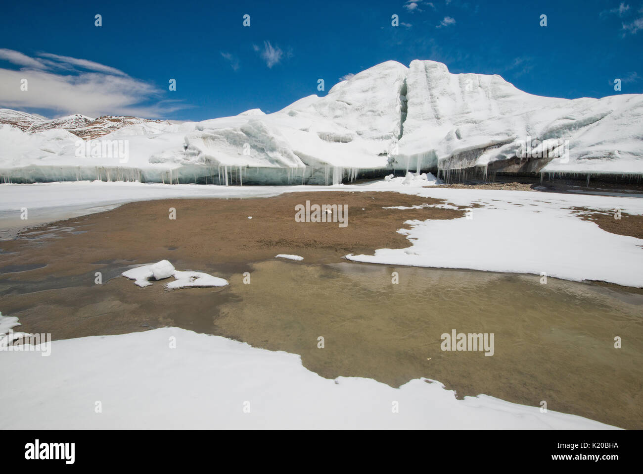 Purog Kangri ghiacciaio, 6929m, Shuanghu County, Nagqu Provincia, Changtang, Tibet, Cina Foto Stock