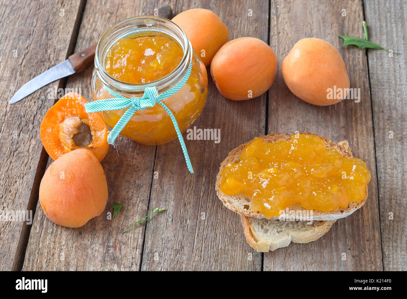Marmellata di albicocche Foto Stock