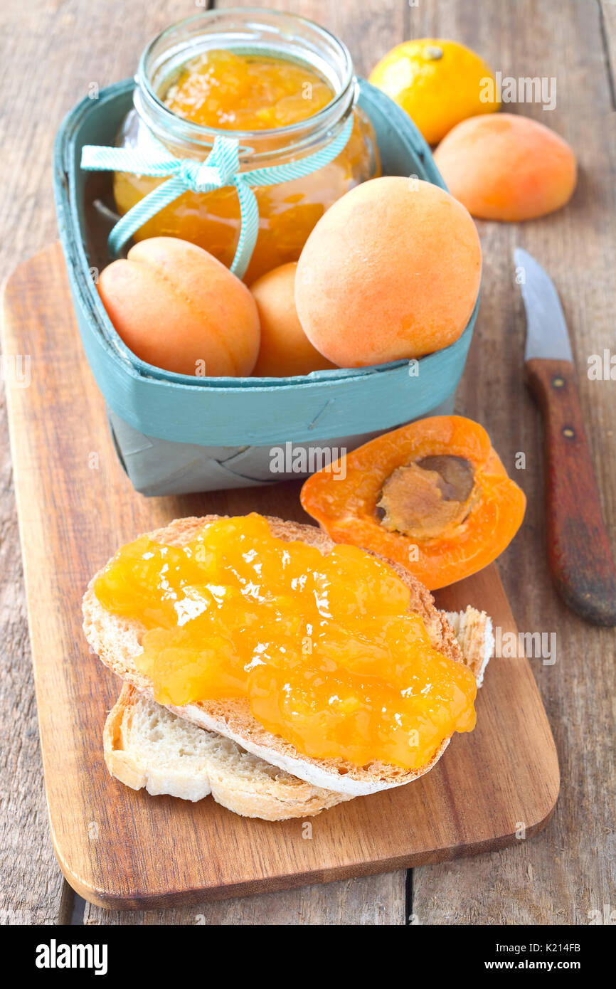Marmellata di albicocche Foto Stock