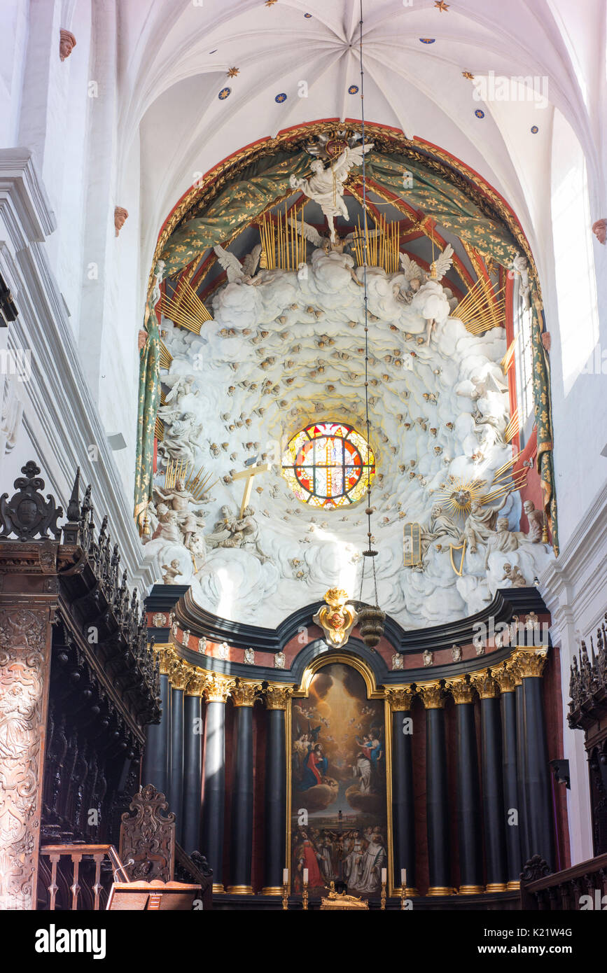 Interno della gdansk archcathedral oliwa (Cattedrale di Oliwa) che è dedicata alla Santissima Trinità, la beata vergine Maria e di san Bernardo. Foto Stock