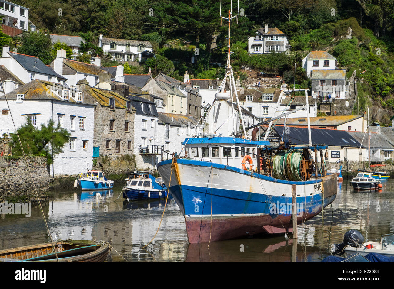 Polperro villaggio in Cornwall, Regno Unito Foto Stock