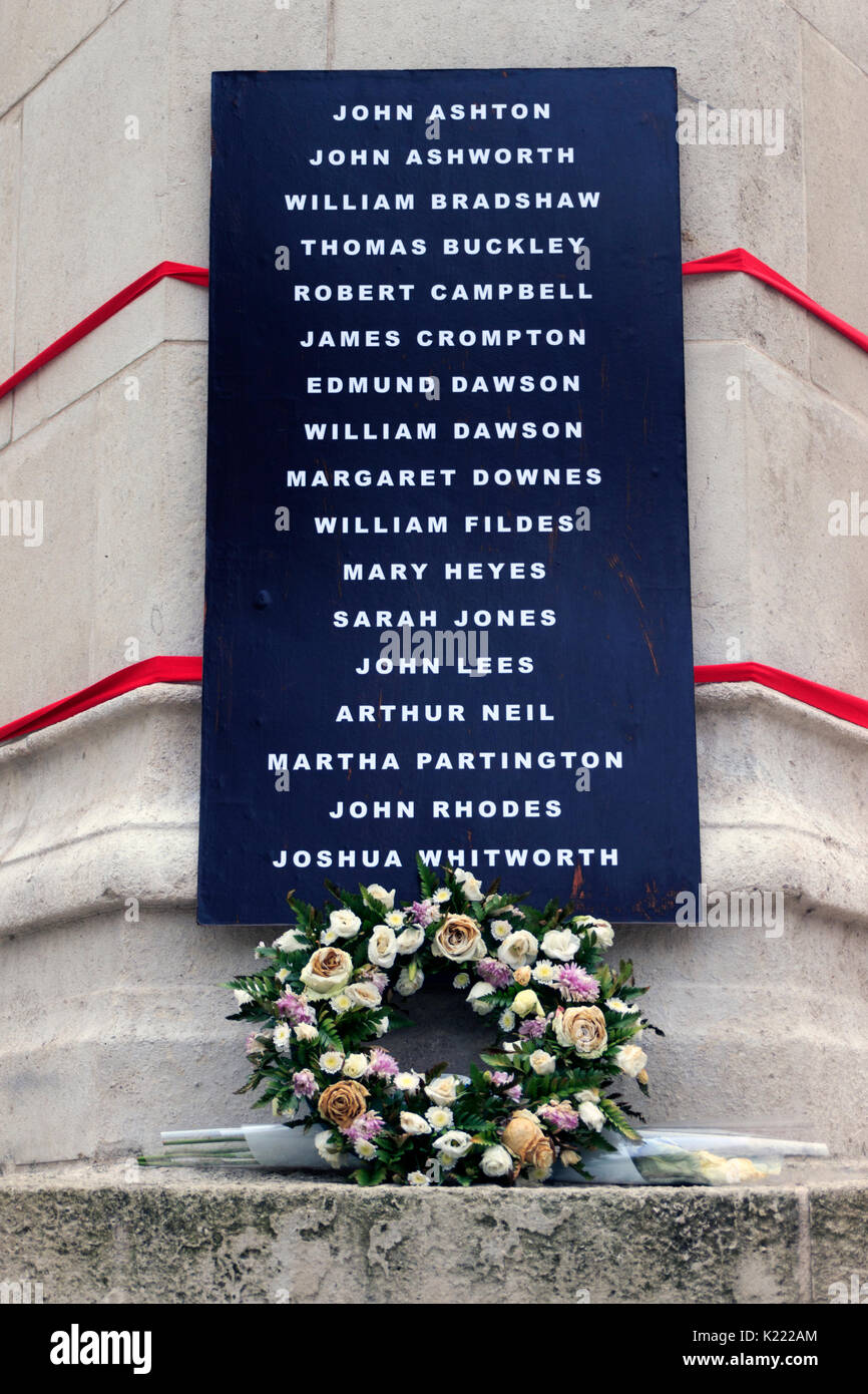 Peterloo Memorial. Foto Stock