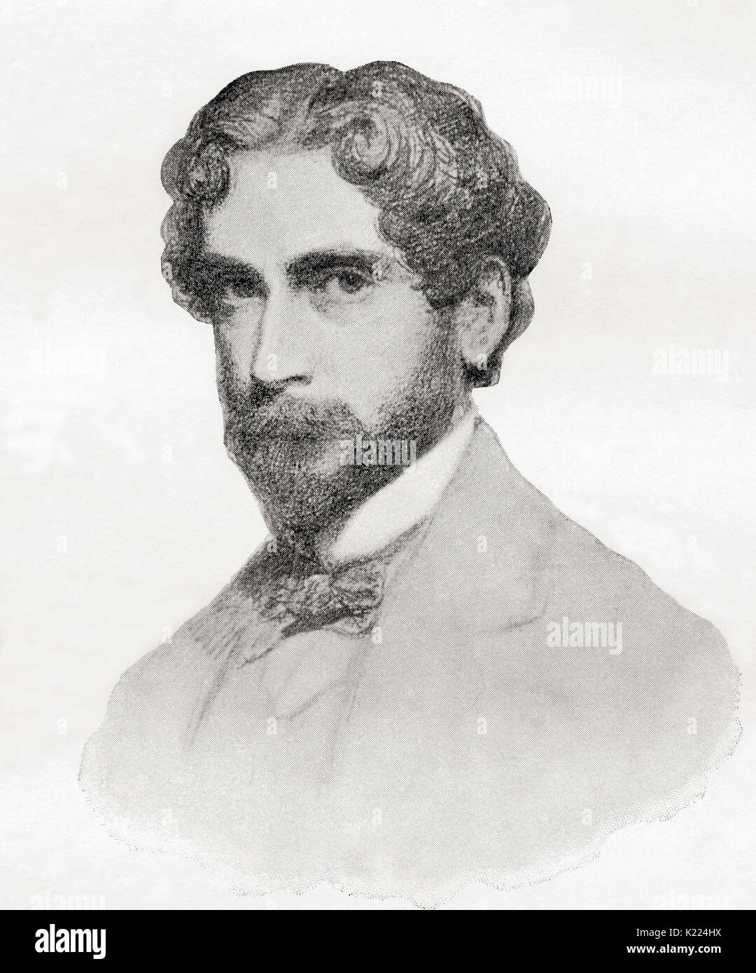 John Lothrop Motley, 1814 - 1877. Autore americano e diplomatico. Dalla libreria internazionale della famosa letteratura pubblicata c.1900 Foto Stock