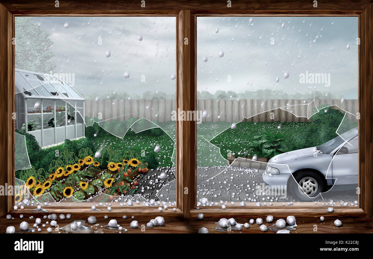 Precipitazione sotto forma di goccioline di acqua o neve bagnata che si blocca prima che tocchi il suolo. Foto Stock