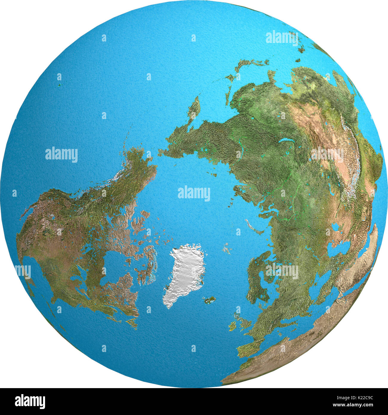 Situato presso la punta più settentrionale del nostro pianeta, l'Oceano Artico è il più piccolo e shallowest degli oceani. È circondato da America del Nord, Europa e Asia ed è coperto da una pesante lastra di ghiaccio che non si scioglie completamente. In estate il ghiaccio, che è da 7 a 10 ft (da 2 a 3 m di spessore, diventa più sottile e si scompone in luoghi. Come questi enormi lastre di parzialmente fuso.ghiaccio di moto oltre, i fiumi e i laghi sono creati tra loro. Foto Stock
