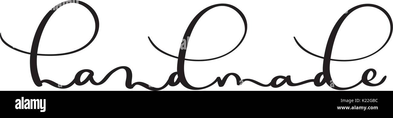 Parola fatti a mano su sfondo bianco. Disegnata a mano Calligraphy lettering illustrazione vettoriale EPS10 Illustrazione Vettoriale