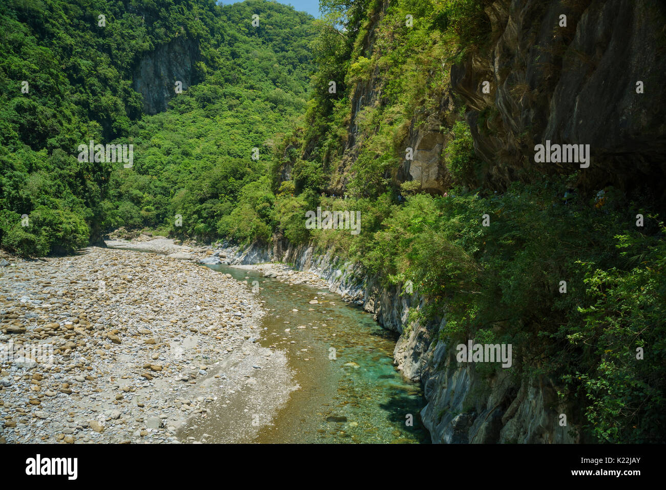 Il sentiero Sakadang utilizzato per essere chiamato "Mistero Valle" dal giapponese. Esso è situato nel Parco Nazionale di Taroko, Hualien, Taiwan Foto Stock