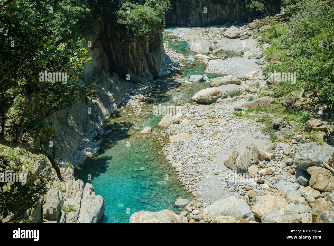 Il sentiero Sakadang utilizzato per essere chiamato "Mistero Valle" dal giapponese. Esso è situato nel Parco Nazionale di Taroko, Hualien, Taiwan Foto Stock