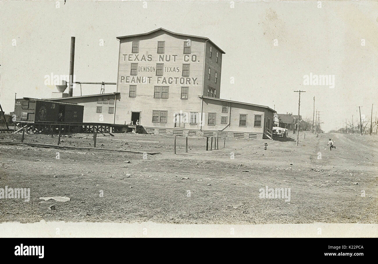 Il dado del Texas Co. Fabbrica di arachidi, Denison, Texas Foto Stock