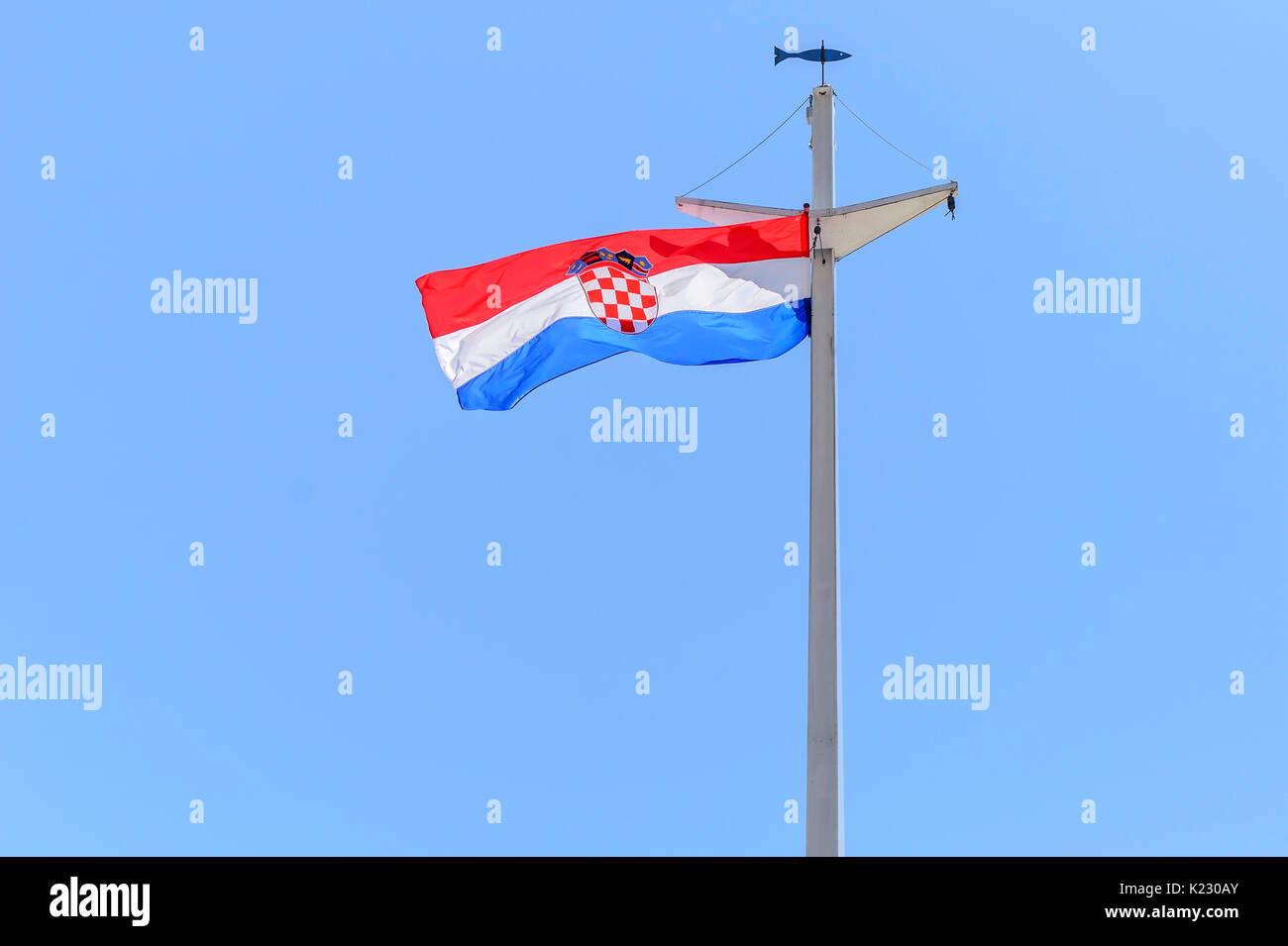 Bandiera della città di Spalato, Croazia. Foto Stock