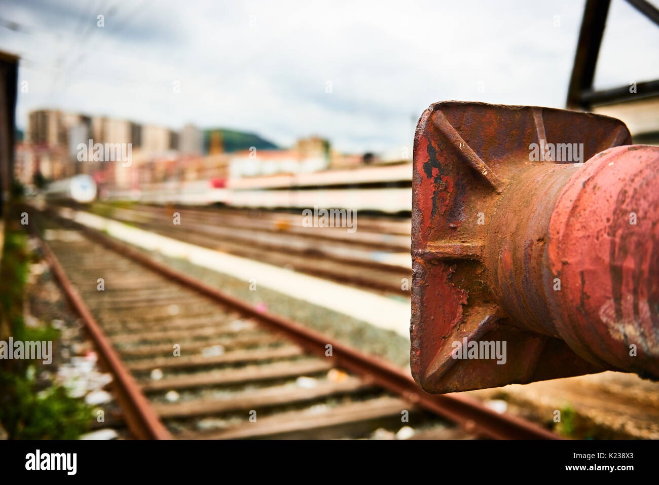 Stazione ferroviaria, Bilbao, Biscaglia, Paese Basco, Euskadi, Spagna, Europa Foto Stock