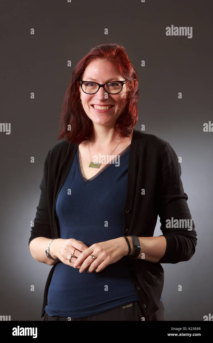 Edimburgo, Scozia, Regno Unito. 28 Agosto, 2017. Giorno 17 Edinburgh International Book Festival. Nella foto: Natalie Haynes, scrittore inglese e emittente e un ex comico. Pak@ Mera/Alamy Live News. Foto Stock