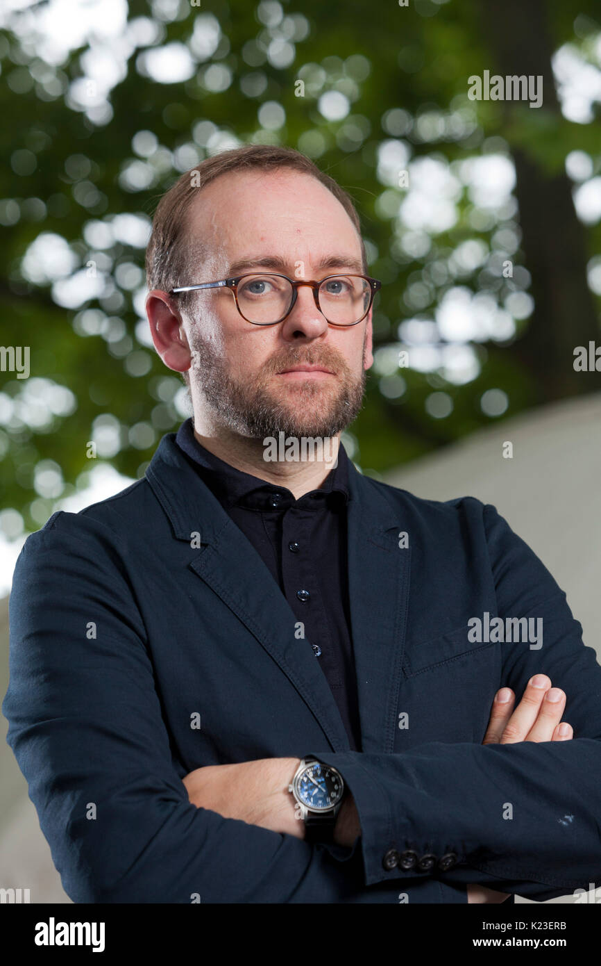 Edinburgh, Regno Unito. Il 28 agosto 2017. Philip Miller, il giornalista e scrittore britannico, a Edinburgh International Book Festival. Credito: GARY DOAK/Alamy Live News Foto Stock