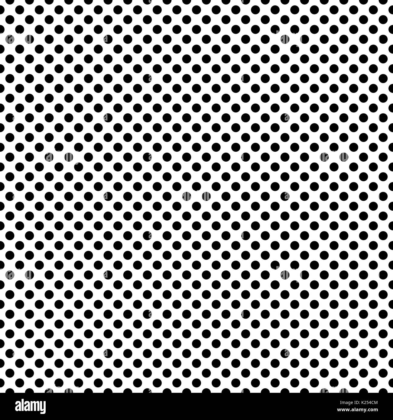 Punteggiato densa vettore monocromatica perfetta pattern. Illustrazione Vettoriale