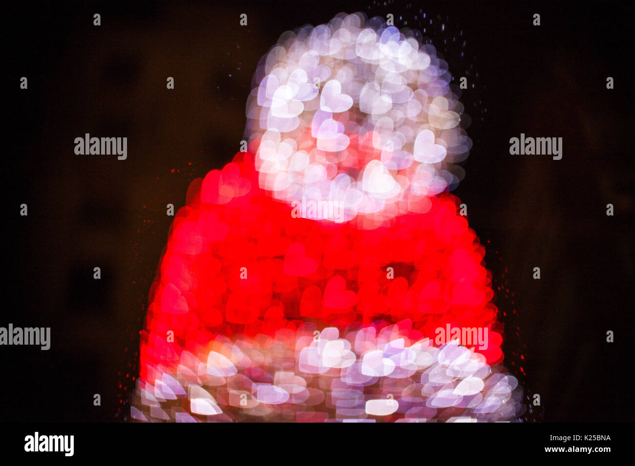 Babbo Natale con effetti di luce Foto Stock