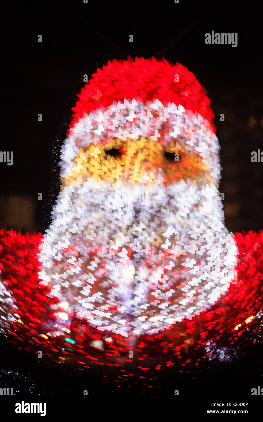 Babbo Natale con effetti di luce Foto Stock