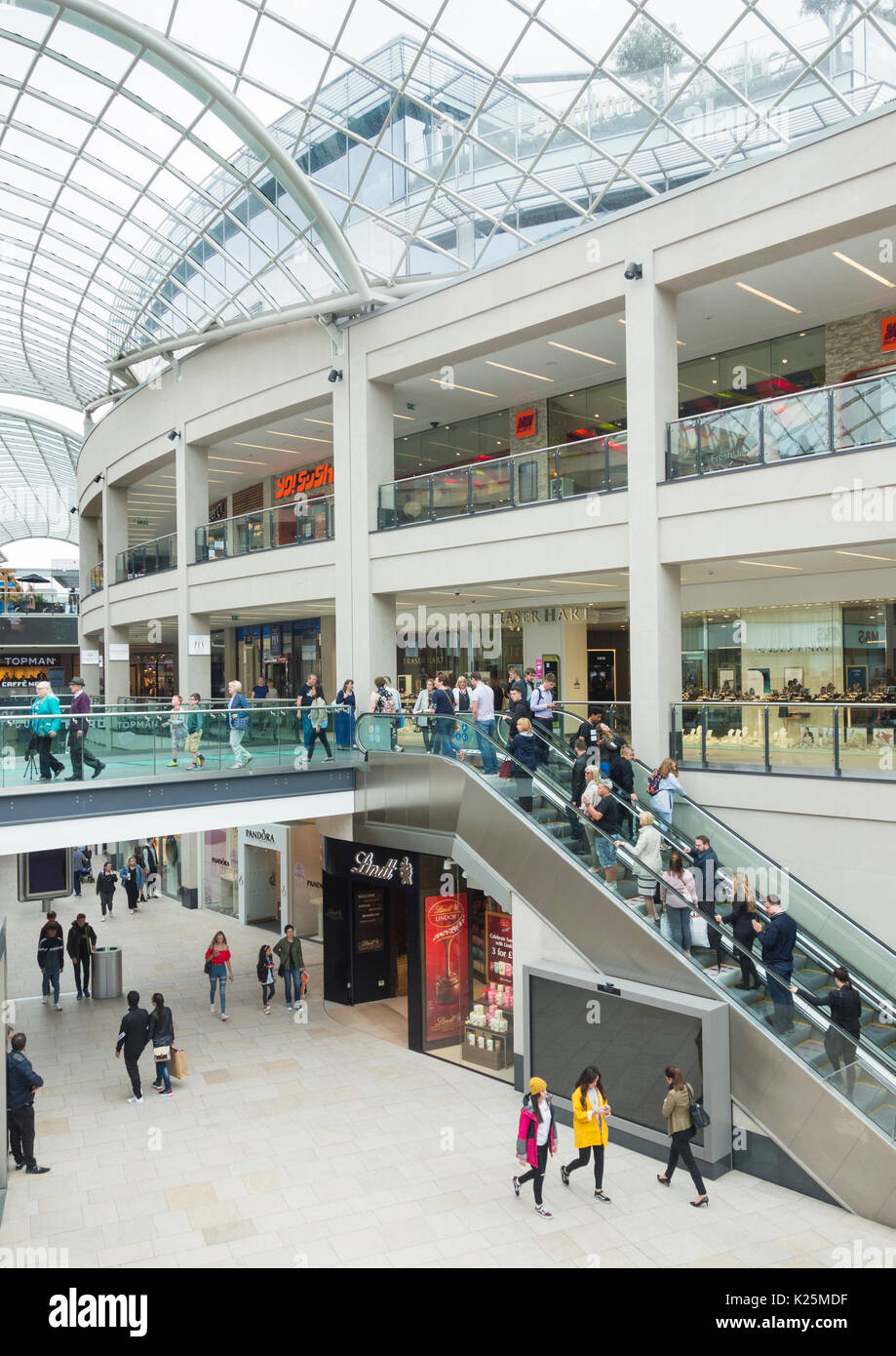 Trinità Leeds shopping center. Leeds, nello Yorkshire, Inghilterra, Regno Unito Foto Stock