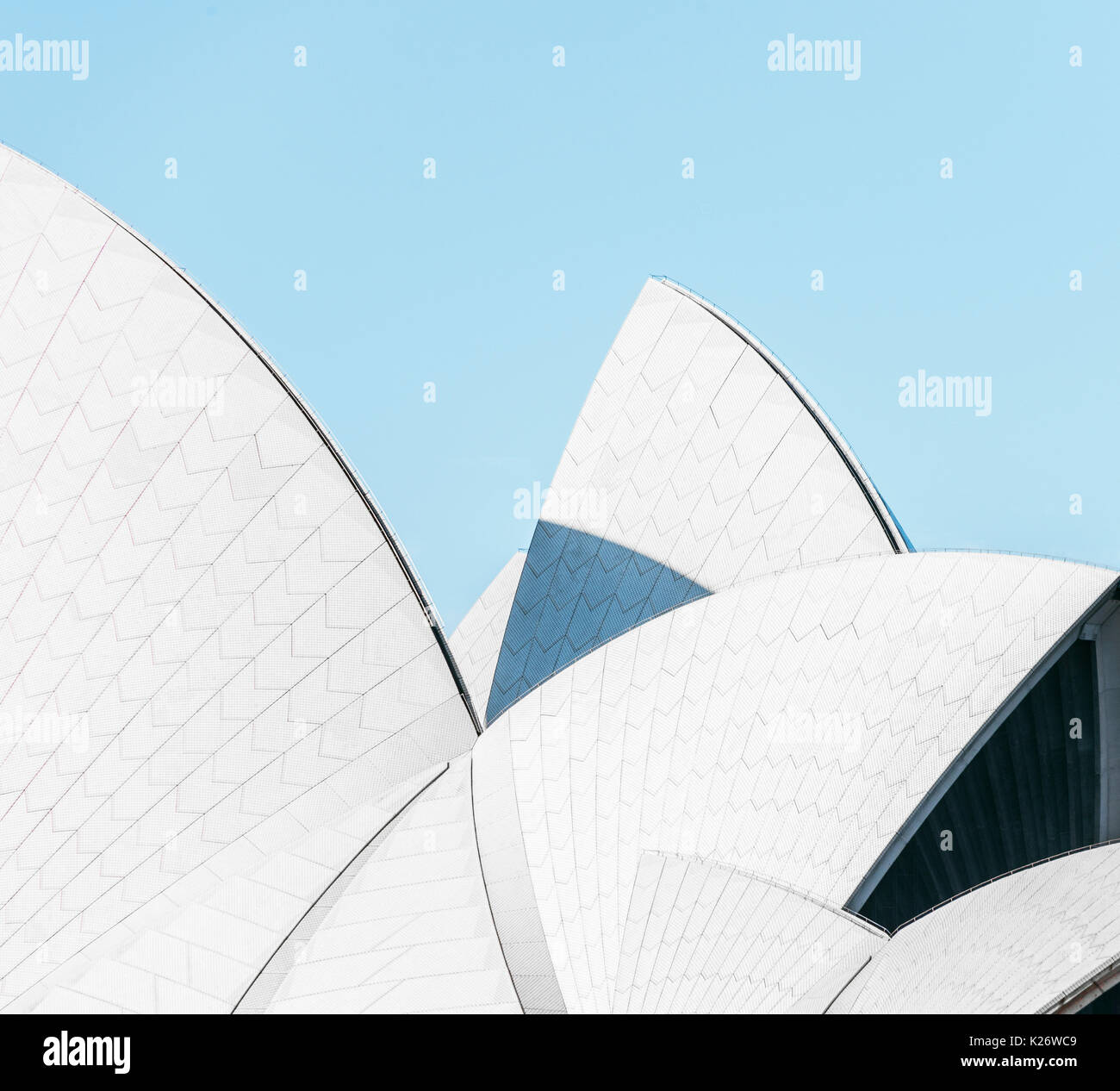 Dettaglio del tetto della Sydney Opera House di Sydney Opera House, Bennelong Point, Sydney, Nuovo Galles del Sud, Australia Foto Stock