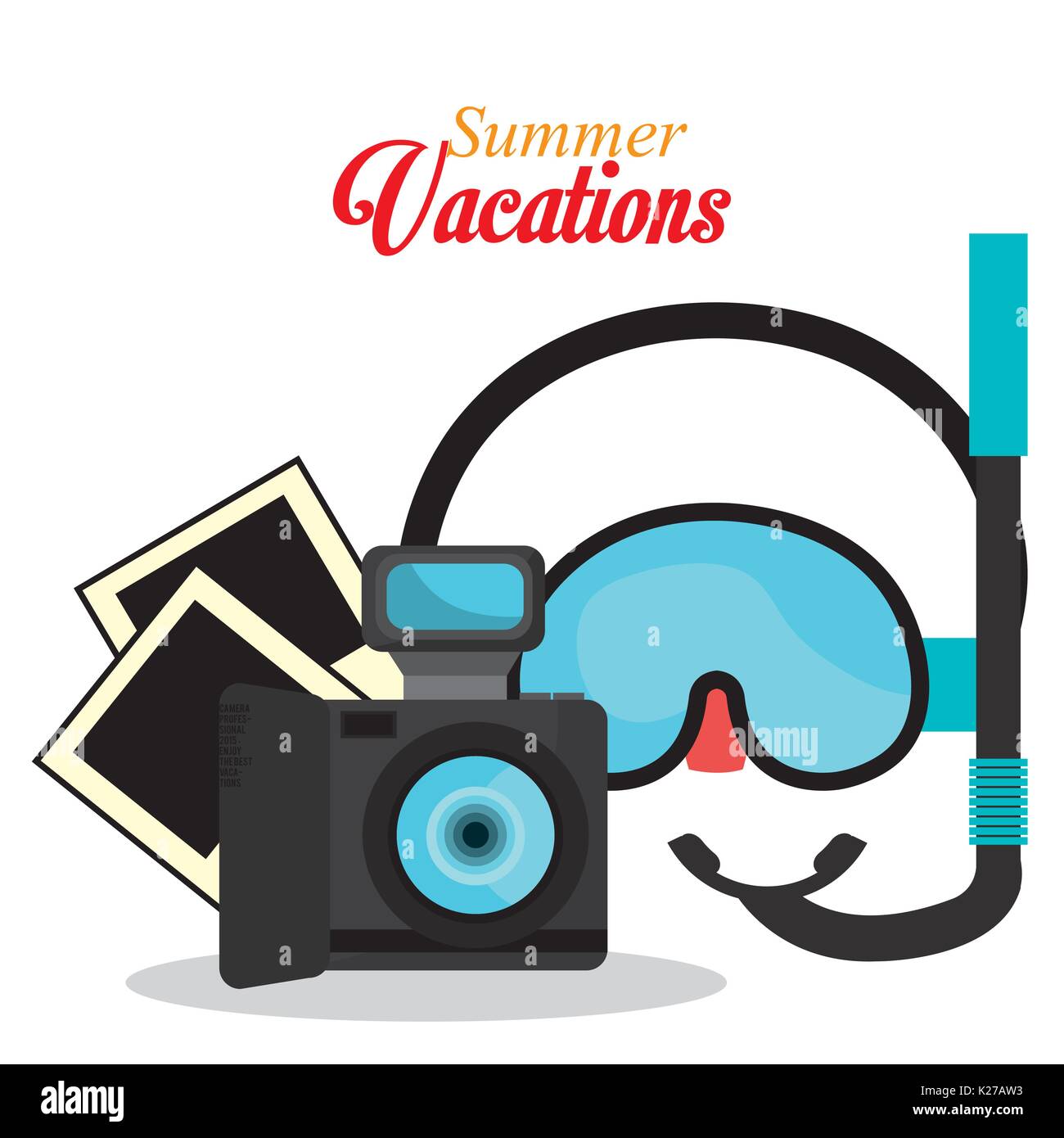 Vacanze estive - grafica, illustrazione vettoriale EPS 10 Illustrazione Vettoriale