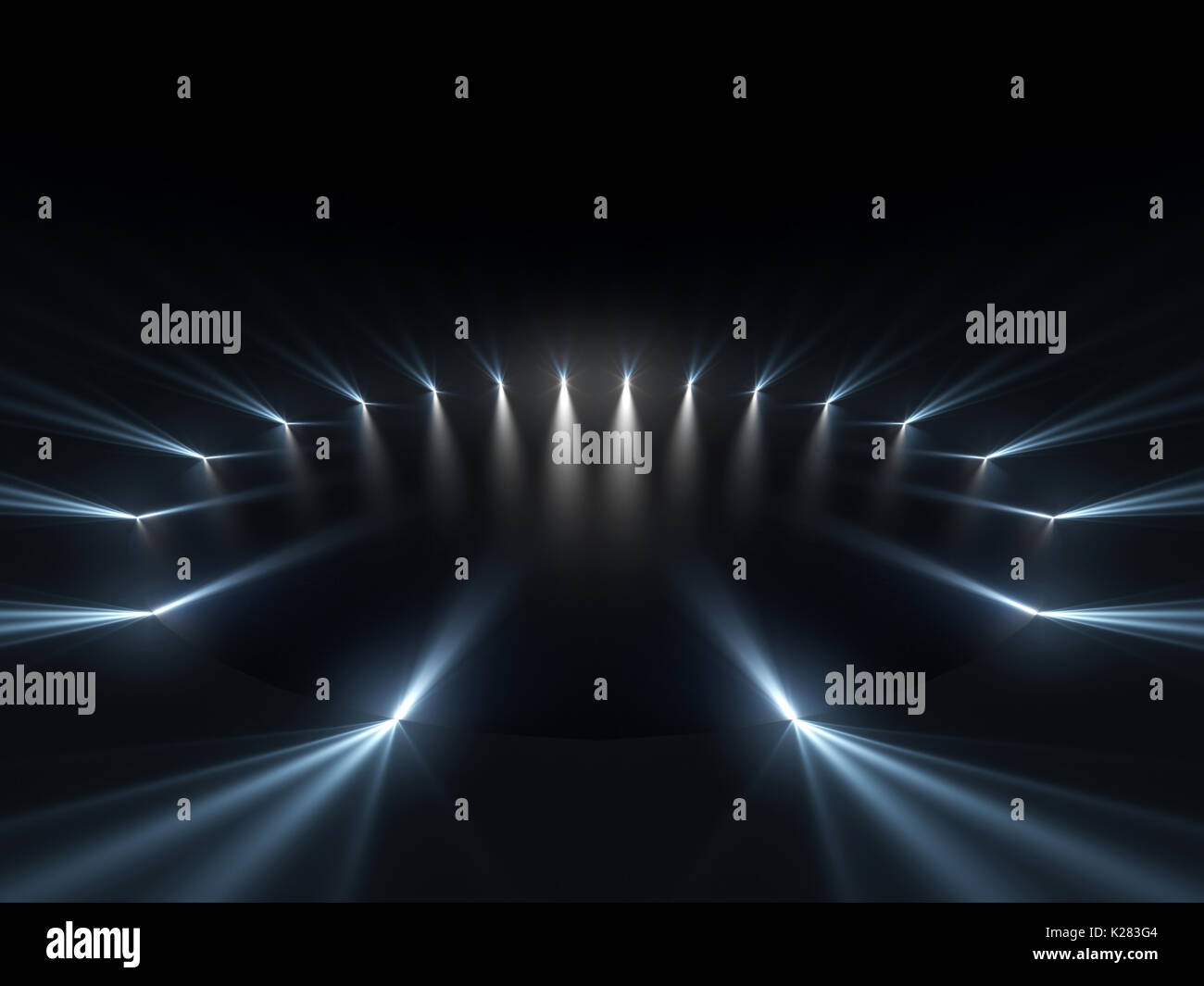 Fase libera con luci, dispositivi di illuminazione Foto Stock