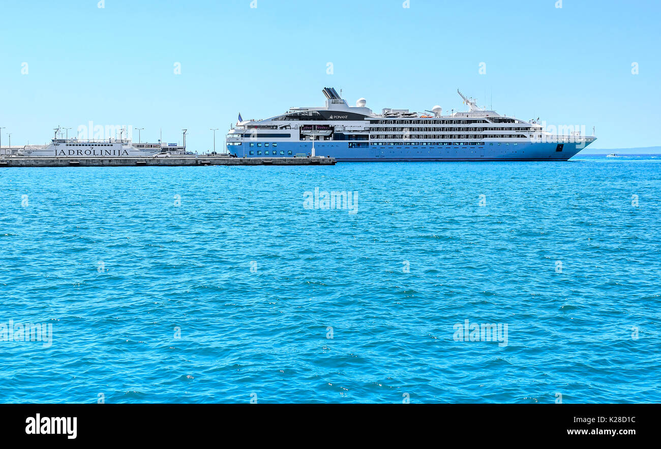 Porto di Spalato, Croazia. Foto Stock