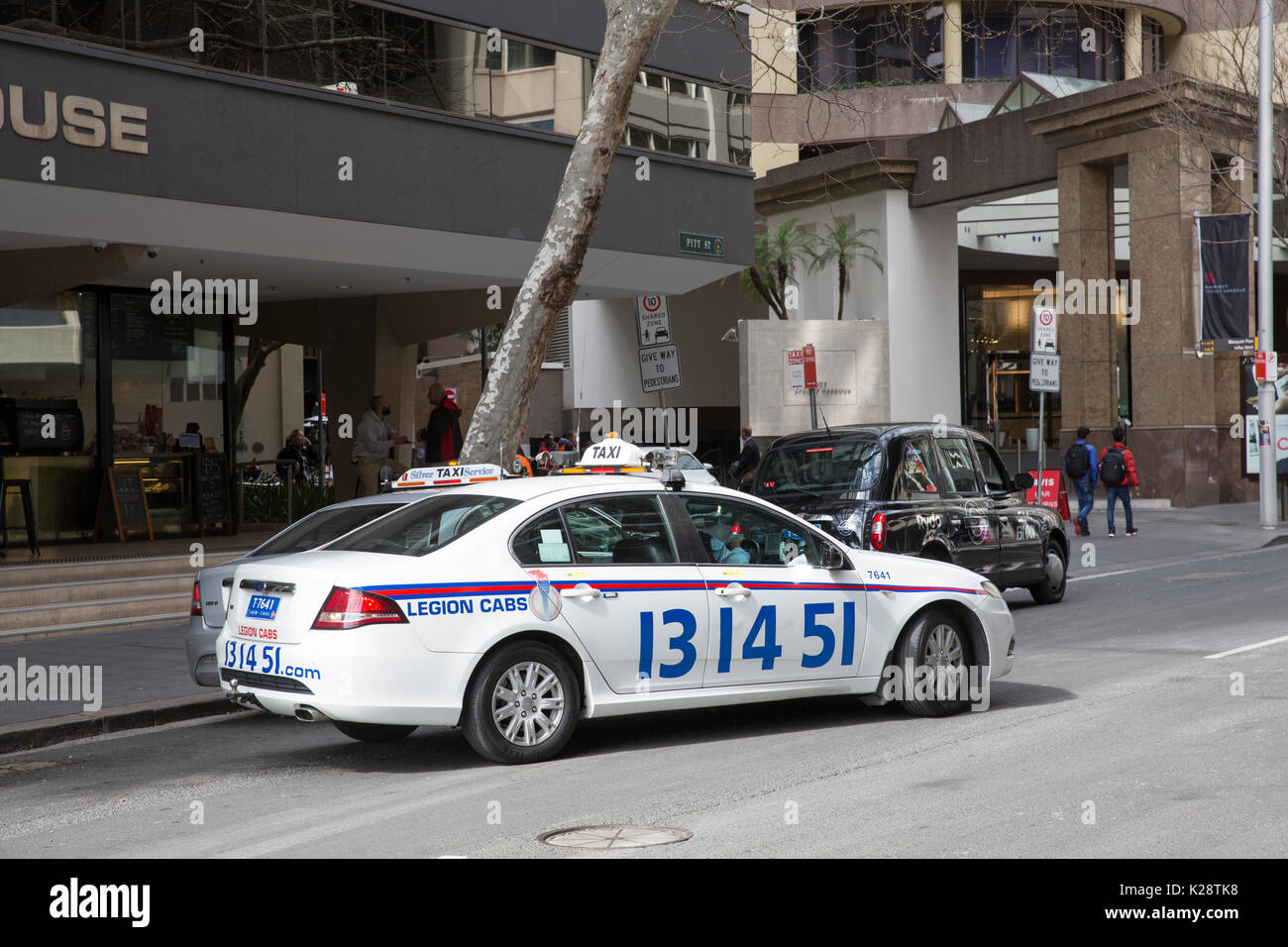 Sydney taxi in centro città, Nuovo Galles del Sud, Australia Foto Stock
