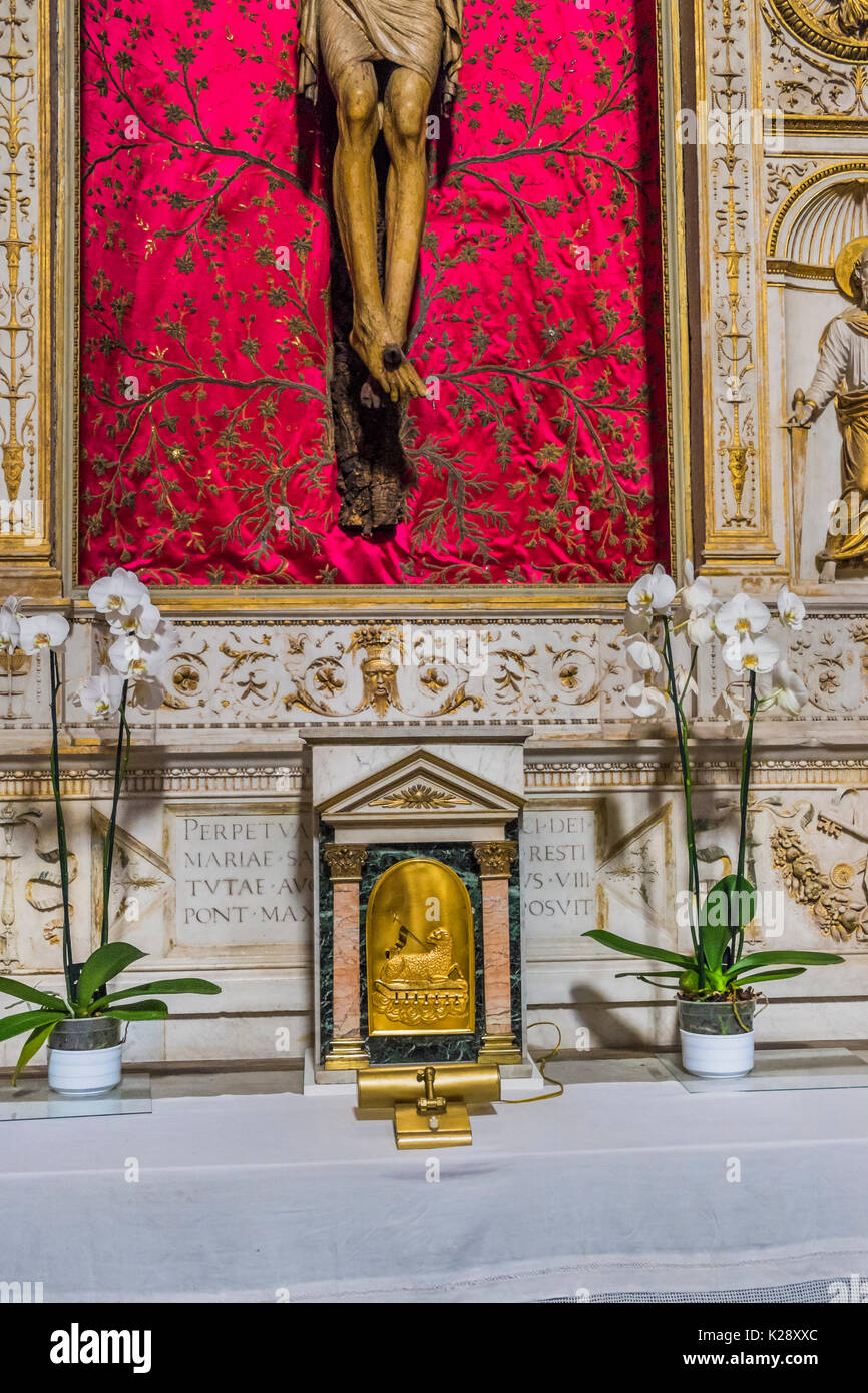Crocifissione, santa maria della pace chiesa, rione ponte, Roma, lazio, Italy Foto Stock