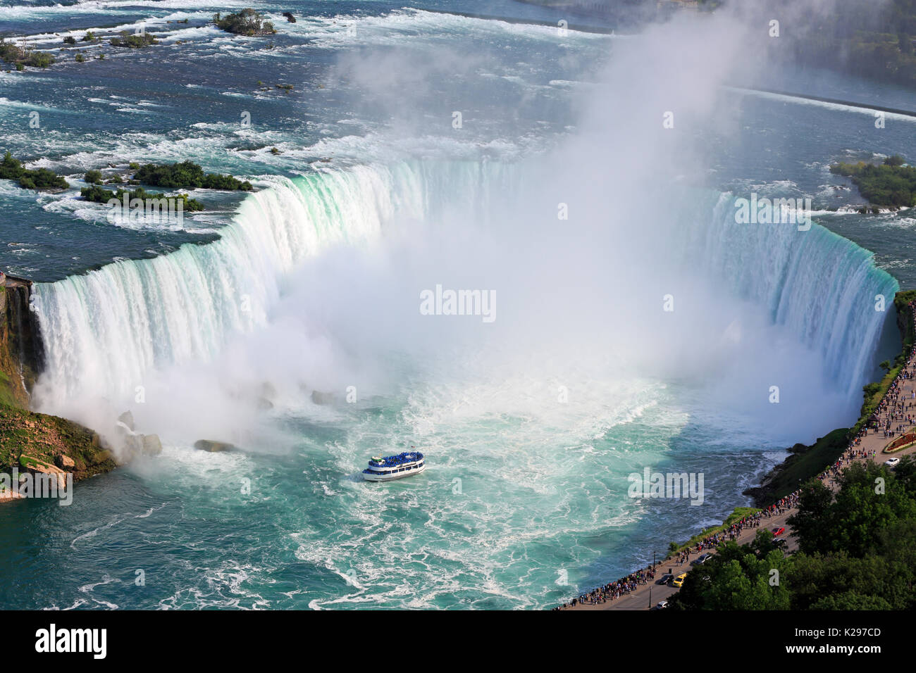 Cascate del Niagara, vista aerea, Canada Foto Stock