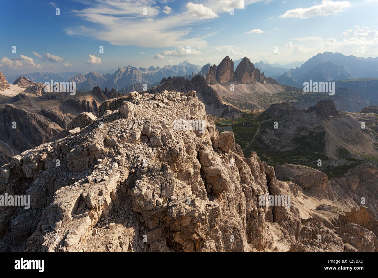 Crodon di San Candido Dolomiti di Sesto parco naturale, Alto Adige, Bolzano, Italia. Foto Stock