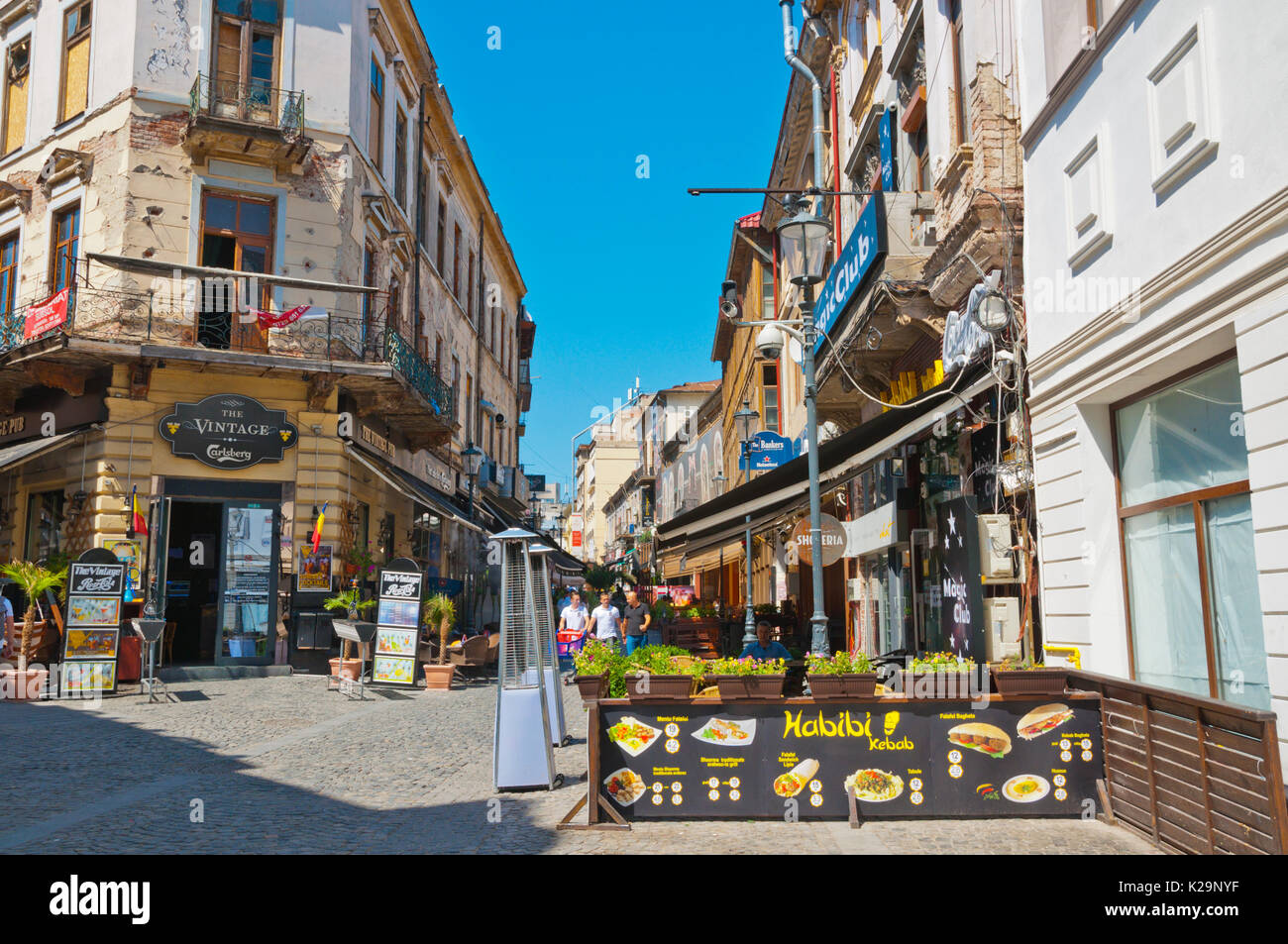Strada Selari, città vecchia, Bucarest, Romania Foto Stock