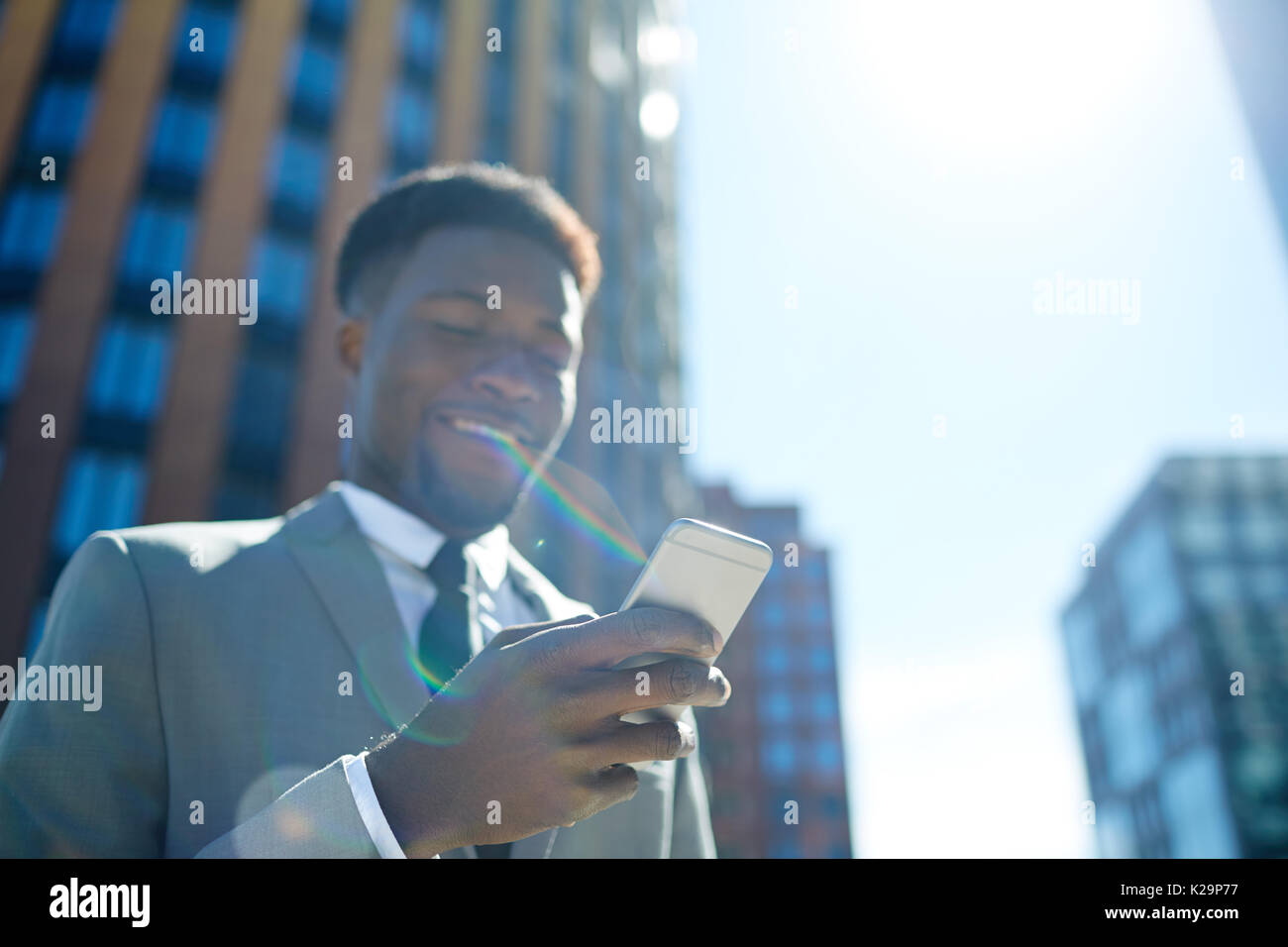 Messaging all'aperto Foto Stock