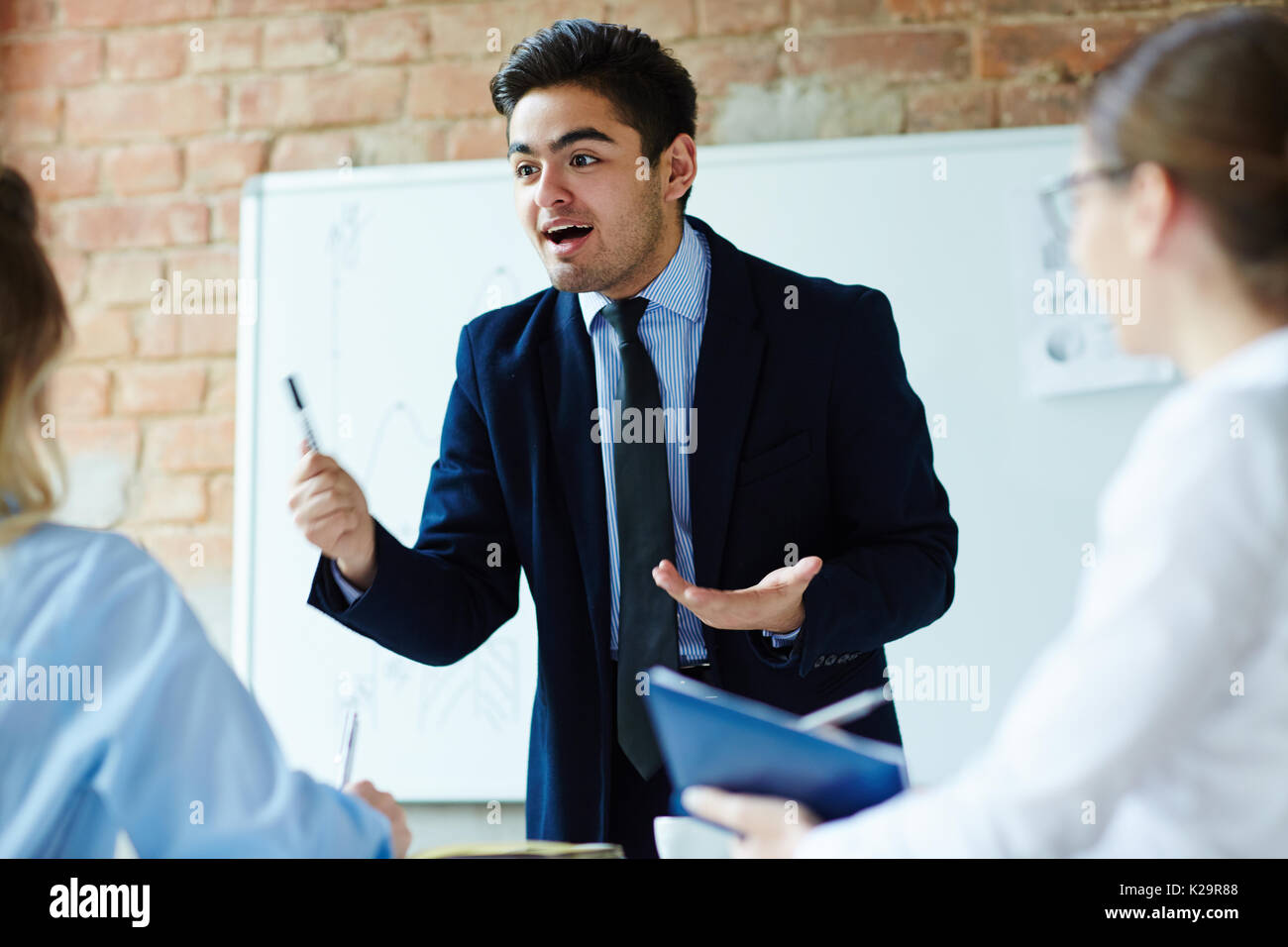 Motivazione dei colleghi Foto Stock