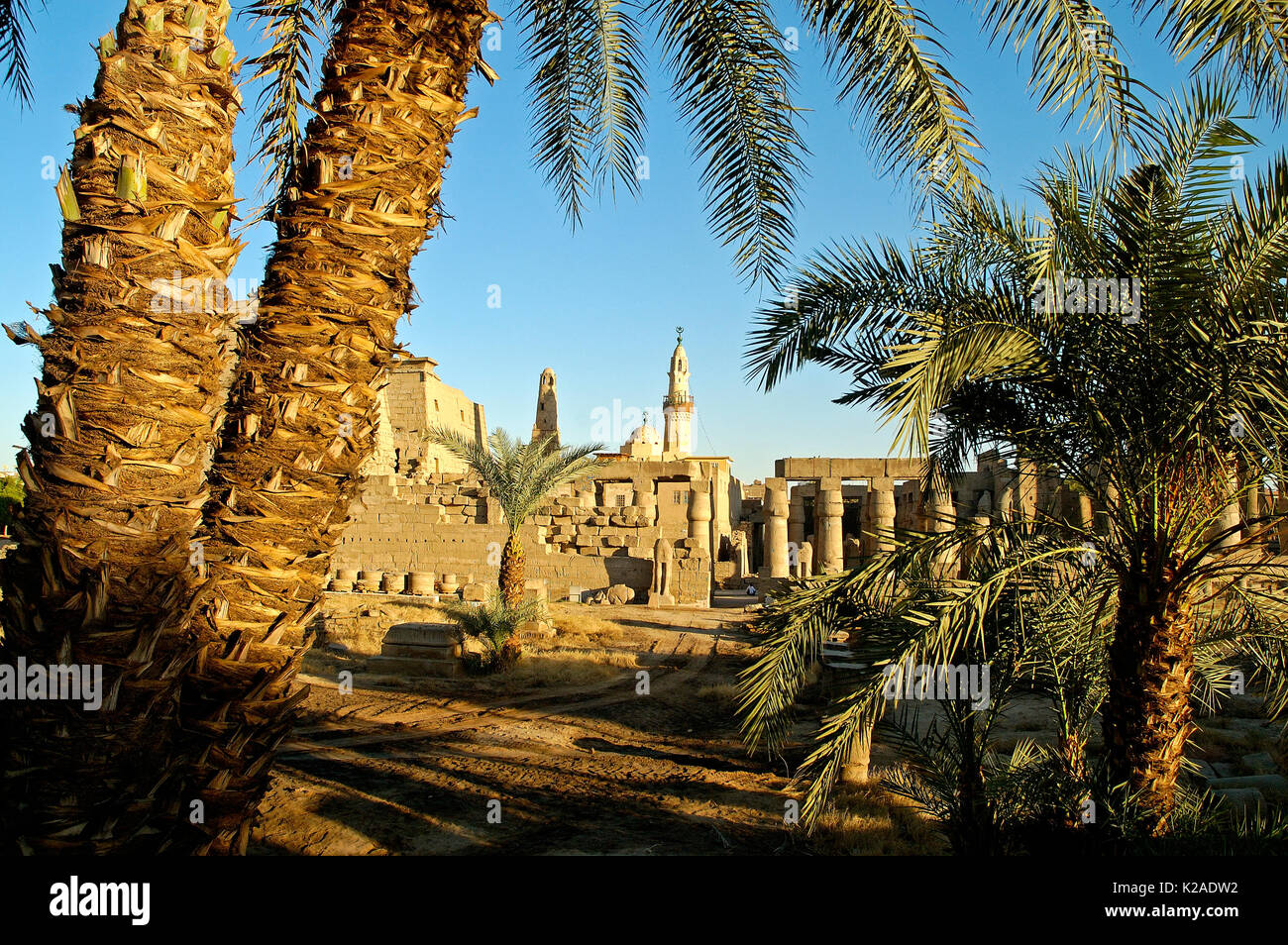 Tempio di Luxor elencati come Patrimonio Mondiale dell'UNESCO. Luxor, Egitto Foto Stock