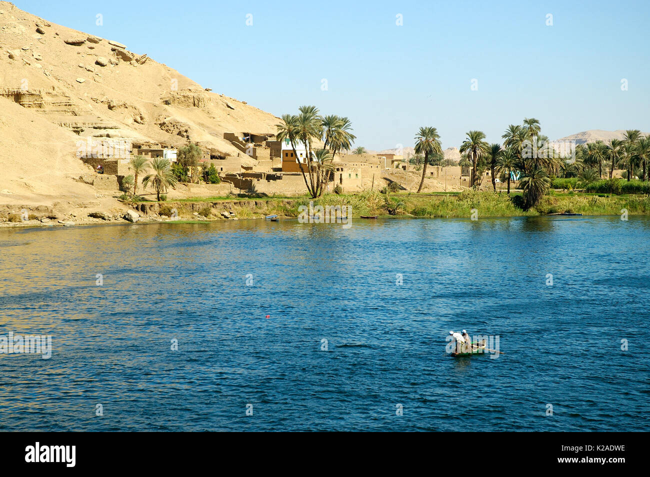 Fiume Nilo vicino a Aswan. Egitto Foto Stock