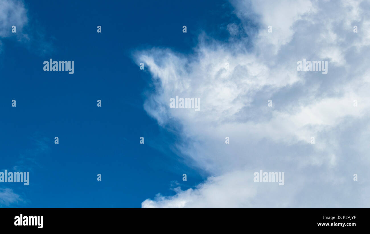 Cielo blu con nuvole gonfi Foto Stock