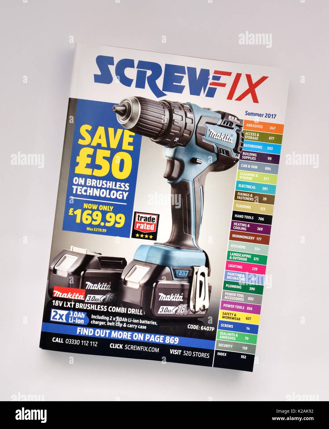 Screwfix retail store catalogo Foto Stock